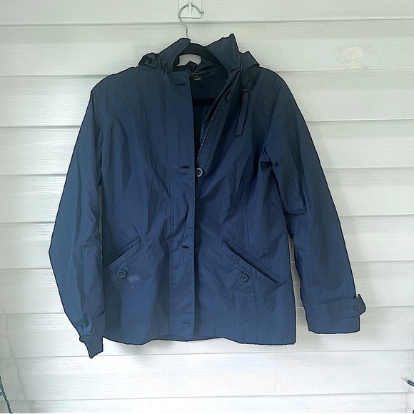 Land’s End | NWOT Navy Rain Coat - Picture 2 of 7